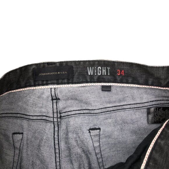 RARE John Varvatos Jeans Size 34 Designer Jeans Gray WIGHT - Picture 6 of 9